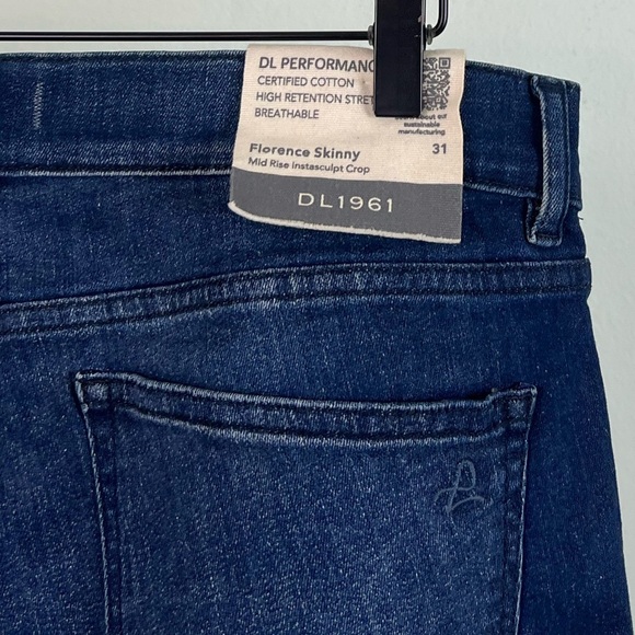 NEW DL1961 Florence Mid Rise Instasculpt Skinny Jeans in Stranded Dark Blue - Picture 7 of 10